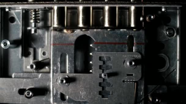 Internal Mechanism Metal Lock Opens Door Opens Unlocks Keyless Gate — Vídeo de Stock