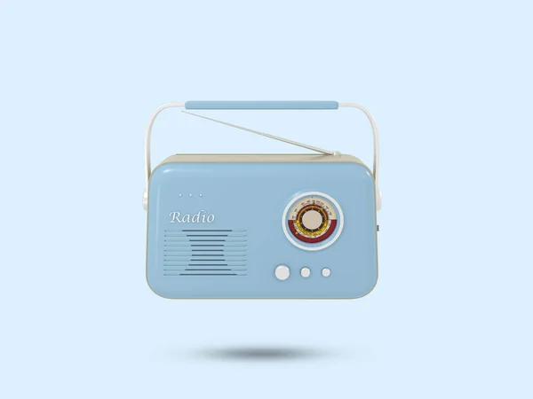 Gammal Radio Ikon Vintage Radio Symbol Retro Radio Illustration Rendered — Stockfoto