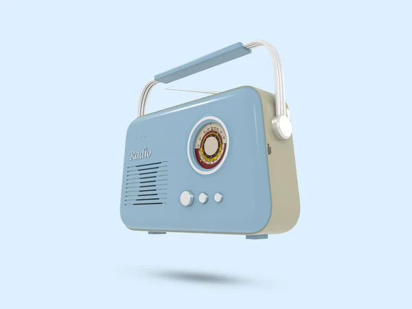 Старая Иконка Радио Винтажный Радио3D Символ Ретро Радио Иллюстрация Рендеринг — стоковое фото