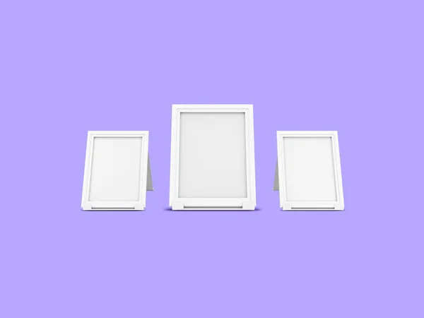 Modern Photo Frame Mockup Realistic Model Purple Empty Photo Frame — Zdjęcie stockowe