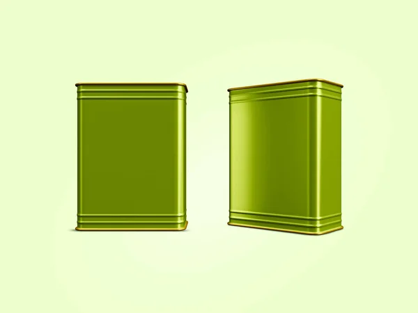 Olive Oil Can Mockup Label Design Branding Metal Oil Container — Zdjęcie stockowe