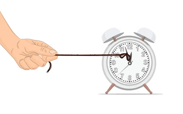 Stop Time Concept Stoping Time Vector Illustration Trying Stop Time — Stockvector