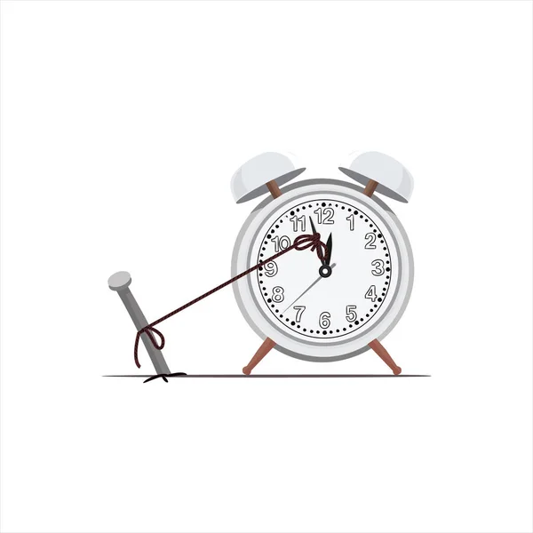 Stop Time Concept Stoping Time Vector Illustration Trying Stop Time — Stockvector