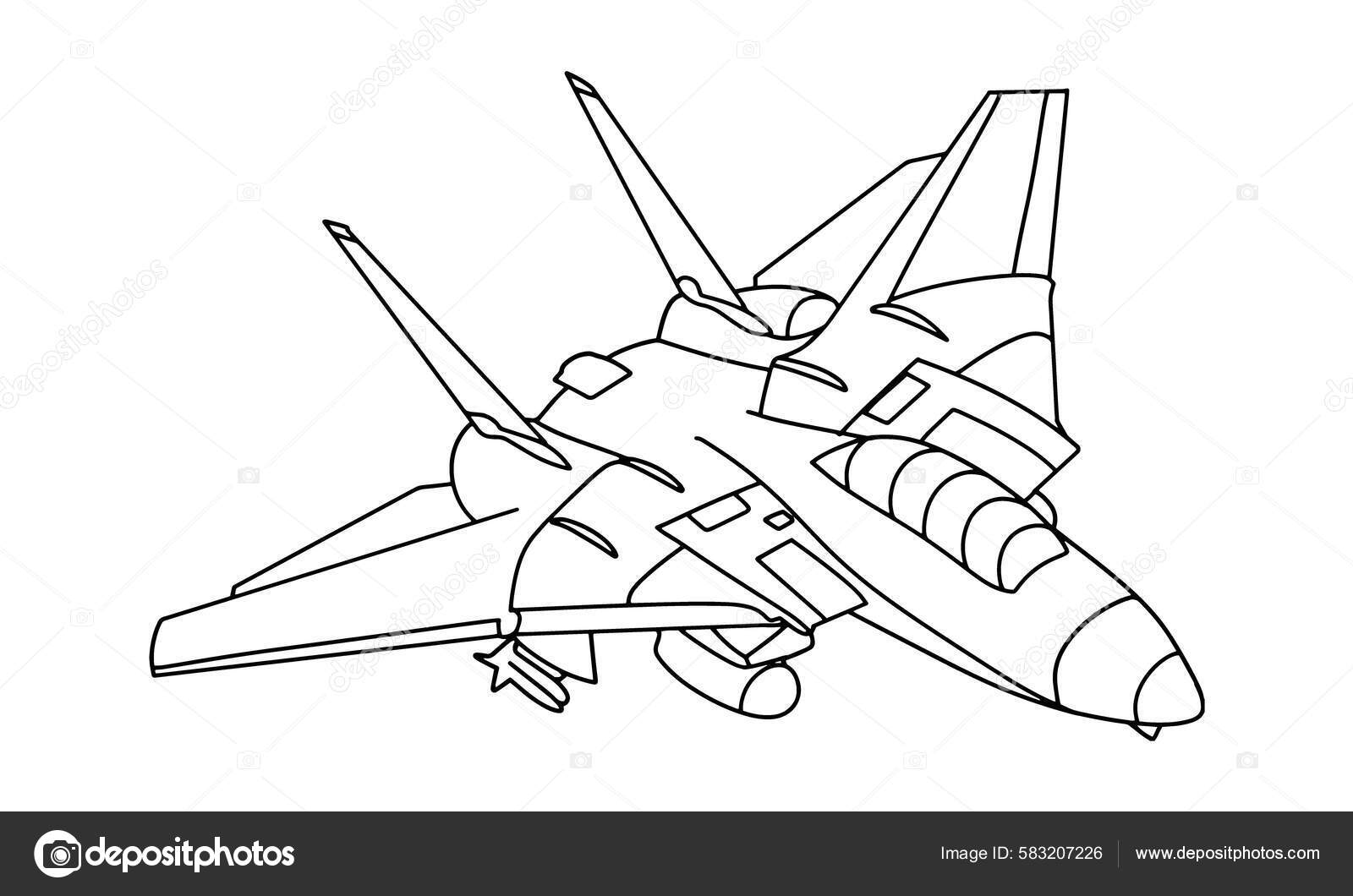 Fighter Plane Military Fighter Airplane Icon Black Color Outline Vector  Illustration Flat Style Simple Image Royalty Free SVG, Cliparts, Vectors,  and Stock Illustration. Image 124610230.