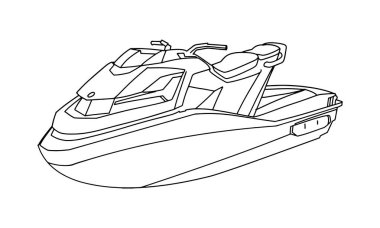 Sürat teknesi çizim çizimi çizimi