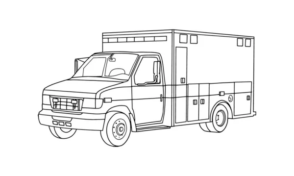 Car Line Art Sketch Illustration Hand Drawing — Stockvektor