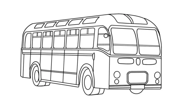 Ilustracja Autobusu Rysunku Ręki — Wektor stockowy