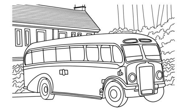 Bus Illustration Hand Drawing — Stockový vektor