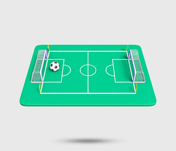 Football Goal Post Icon Realistic Soccer Ball Goal Bar Icon — Fotografia de Stock