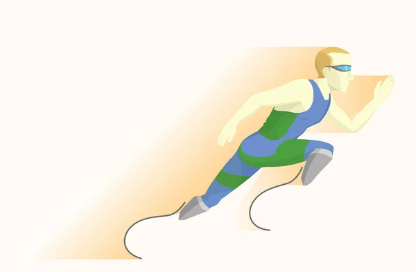 Athlete Running Sports Prostheses — Image vectorielle