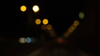 Bulanık şehir ışıkları. Bulanık ışıklar. Soyut şehir. Şehir duvar kâğıdı. Arkaplan şehir ışıkları.