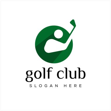 Golf Logo Şablonu vektör çizim simgesi tasarımı