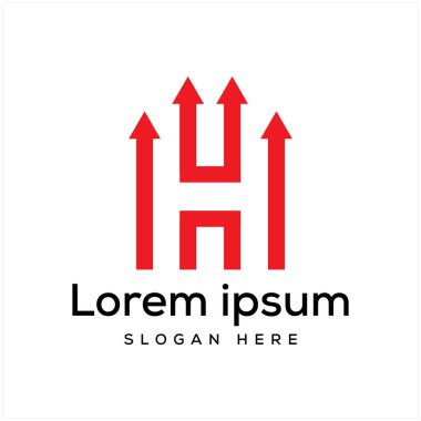 İlk HH Harf Logosu Tasarım Vektör Şablonu. 