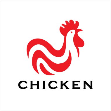 Tavuk logosu tasarım şablonu