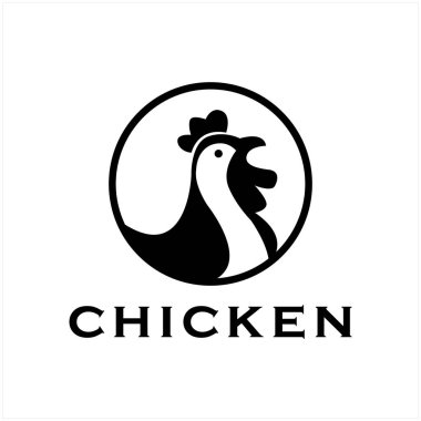 Tavuk logosu tasarım şablonu