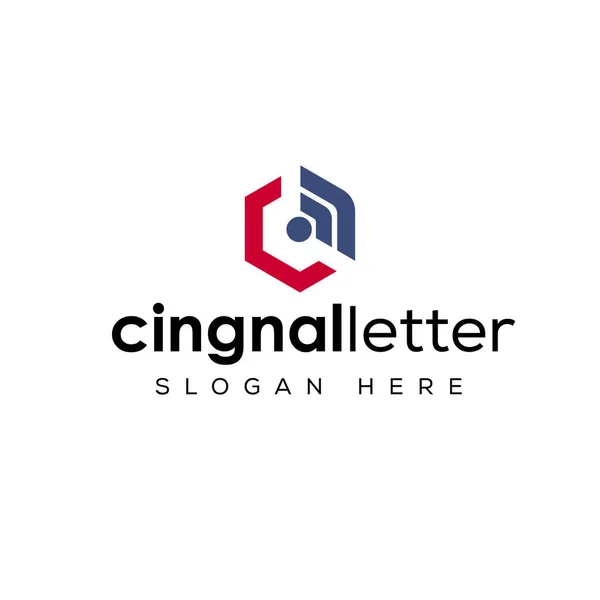 C harfi logo parafı. Modern şirket.
