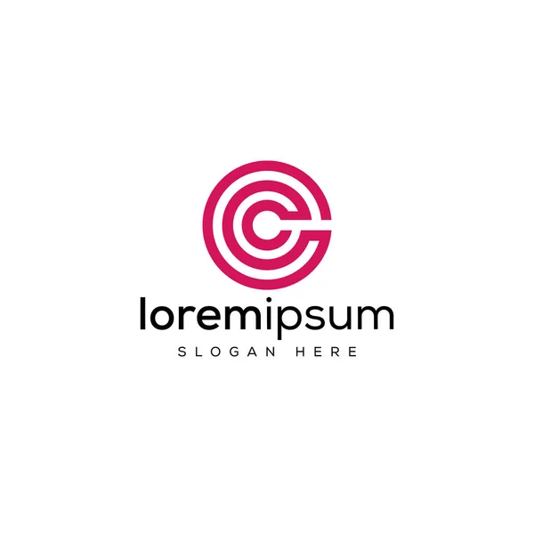 Modern eşsiz C harfi logo tasarımı, C satırı başlangıç tabanlı vektör simgesi.