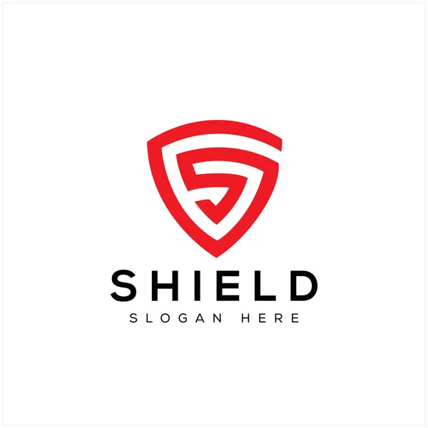 Letter Security Logo Technologie Für Ihr Unternehmen Shield Logo Für — Stockvektor