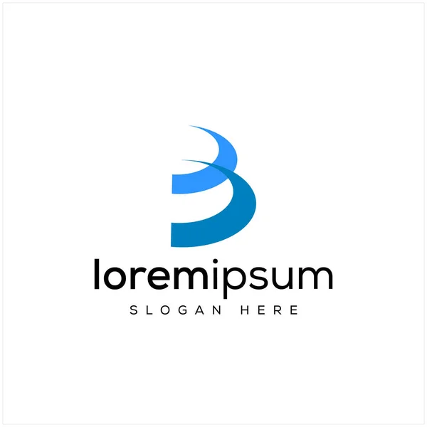 B Logosu. B Surat Desen Vektörü Ilustrasi Modern Monogram Simgesi.