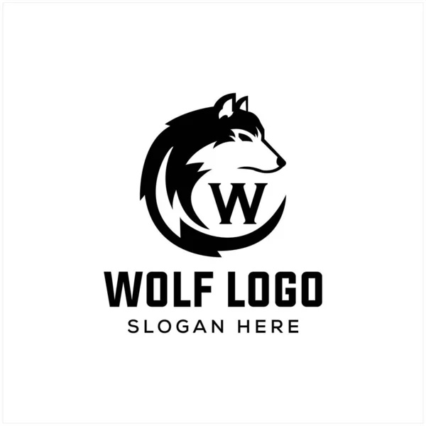 Logotipo Wolf Vintage Stock Vector — Vector de stock