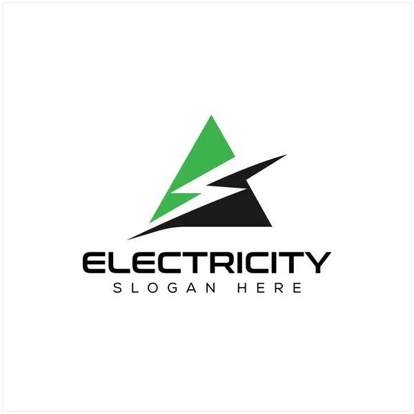 Elektrik logosu şablonu. Vektör İllüstrasyonu