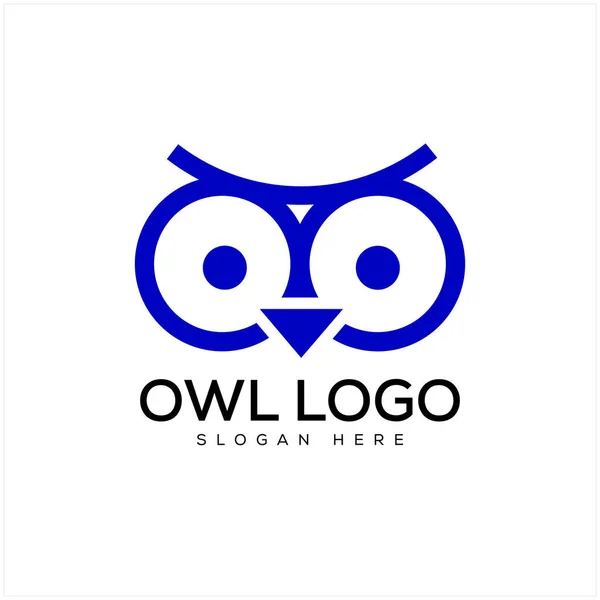 Logotipo Búho Simple Elegante — Vector de stock