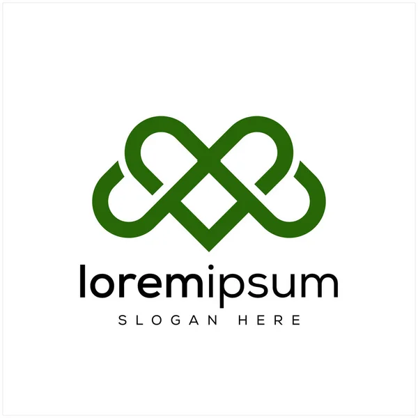 M harfi simgesi tasarım logo ögesi şablonu