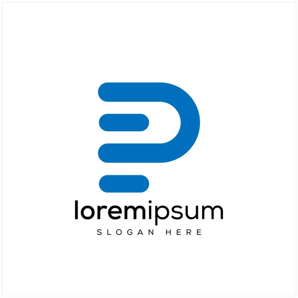P Logosu. Soyut P Tasarım Vektörü