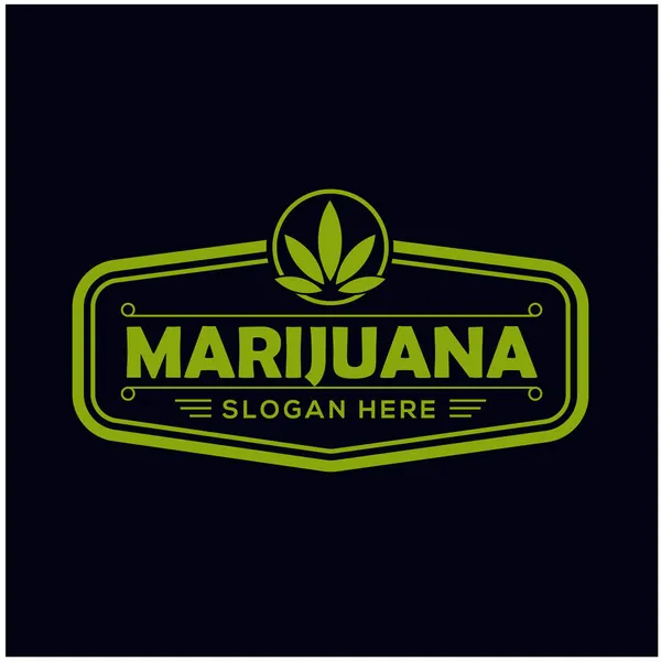 あなたの会社の大麻のロゴ — ストックベクタ