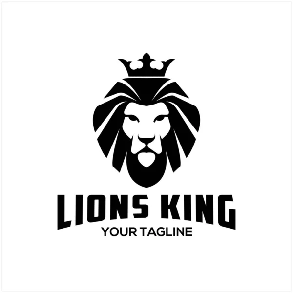 King Lion Head Logo Şablonu, Lion Strong Logosu 
