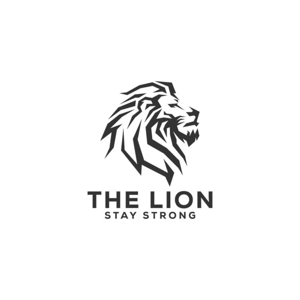 Aslan logosu vektör çizimi, amblem tasarımı.