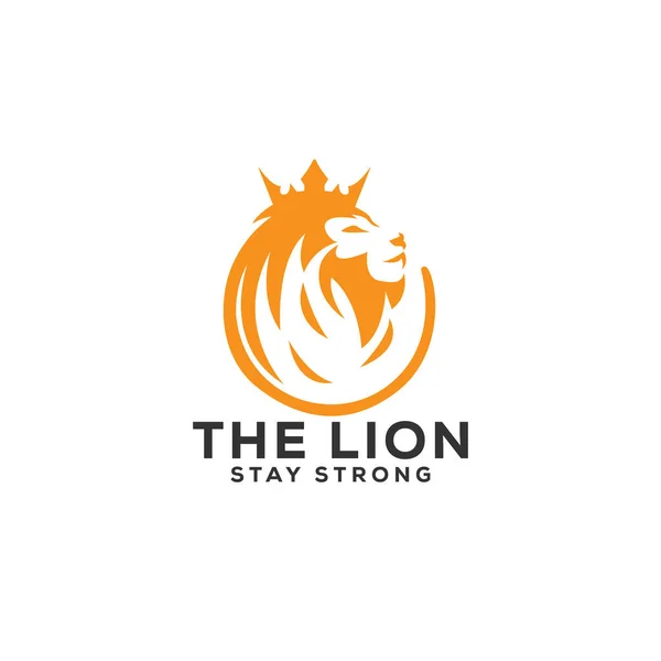 Aslan logosu vektör çizimi, amblem tasarımı.