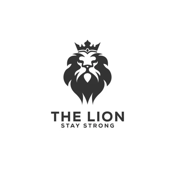 Aslan logosu vektör çizimi, amblem tasarımı.