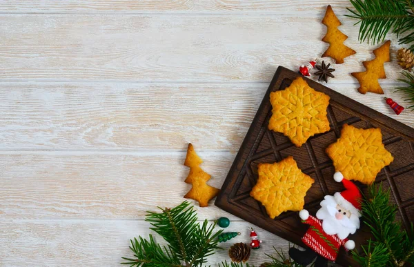 Weihnachtliches Essen festlicher Hintergrund, Kochen und kulinarisches Konzept — Stockfoto