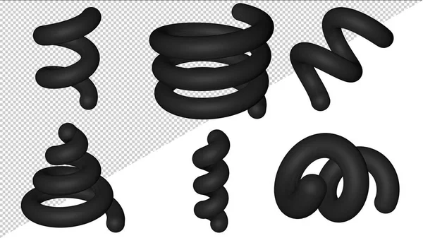 Figuras Espirales Diferentes — Archivo Imágenes Vectoriales