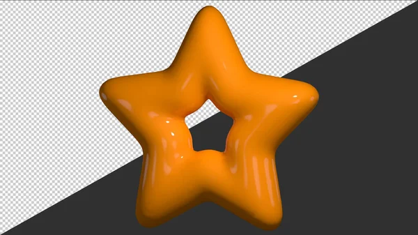 Narancssárga Csillag Ikon Rendezés Illusztráció — Stock Vector