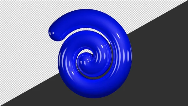 Icono Espiral Azul Ilustración Renderizado — Archivo Imágenes Vectoriales