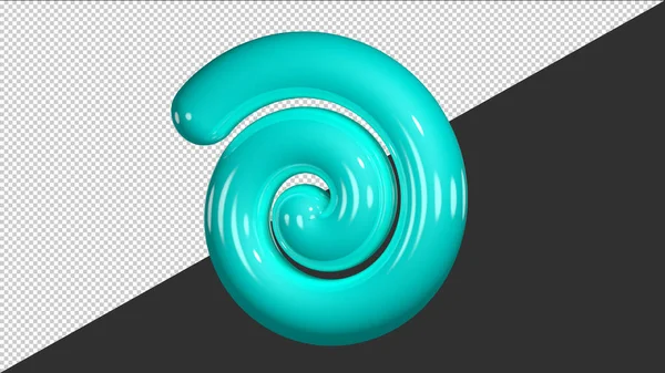 Icône Spirale Bouleau Illustration Rendu — Image vectorielle