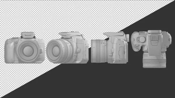 3Dレンダリングホワイトカメラ — ストックベクタ
