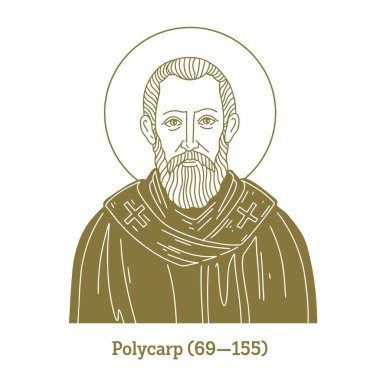 Polycarp (69-155), İzmir piskoposu. Polycarp Şehitliği 'ne göre, şehit olarak öldü, kazığa bağlanıp yakıldı, sonra da yangın vücudunu yakmayınca bıçaklandı..