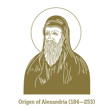 Origen of Alexandria (184-253) was an early Christian scholar, ascetic, and theologian. He was a prolific writer who wrote roughly 2,000 treatises in multiple branches of theology, including textual criticism, biblical exegesis and hermeneutics. clipart