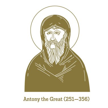 Antony the Great (251-356) was a Christian monk from Egypt, revered since his death as a saint. For his importance among the Desert Fathers and to all later Christian monasticism, he is also known as the Father of All Monks. clipart