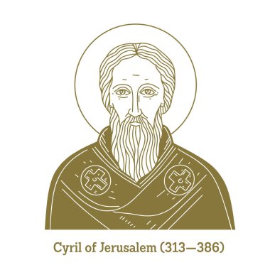 Cyril of Jerusalem (313-386) was a theologian of the early Church. clipart