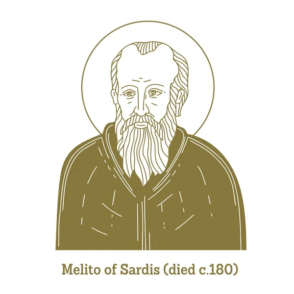 Melito Sardis Died 180 Bishop Sardis Smyrna Western Anatolia Great — Stock vektor