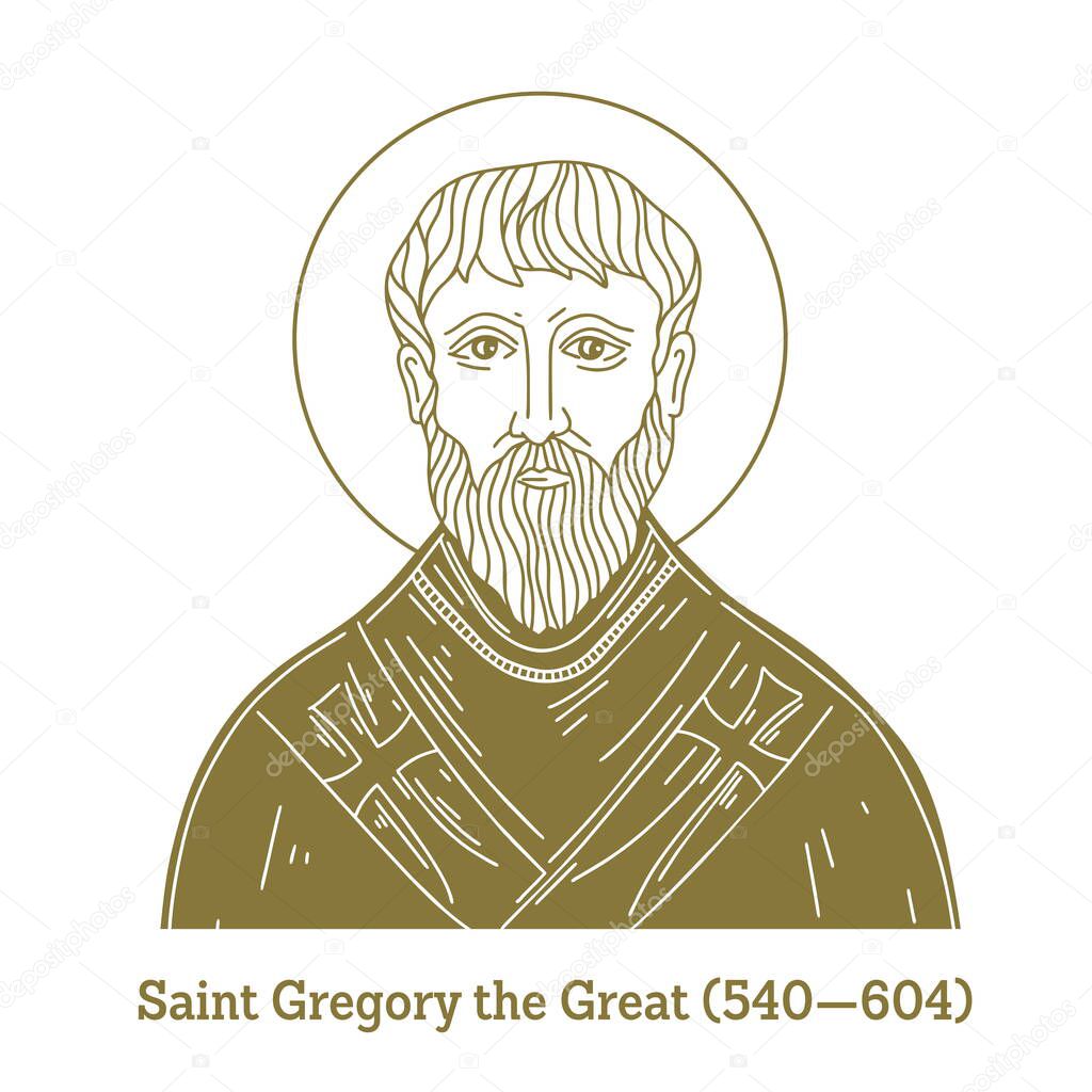 Saint Gregory the Great (540-604) was the bishop of Rome from 3 September 590 to his death. He is known for instigating the first recorded large-scale mission from Rome, the Gregorian Mission.