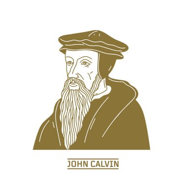 John Calvin (1509-1564), Protestan Reformu sırasında Cenevre 'de yaşamış Fransız teolog, papaz ve reformcu. Hristiyan figürü.