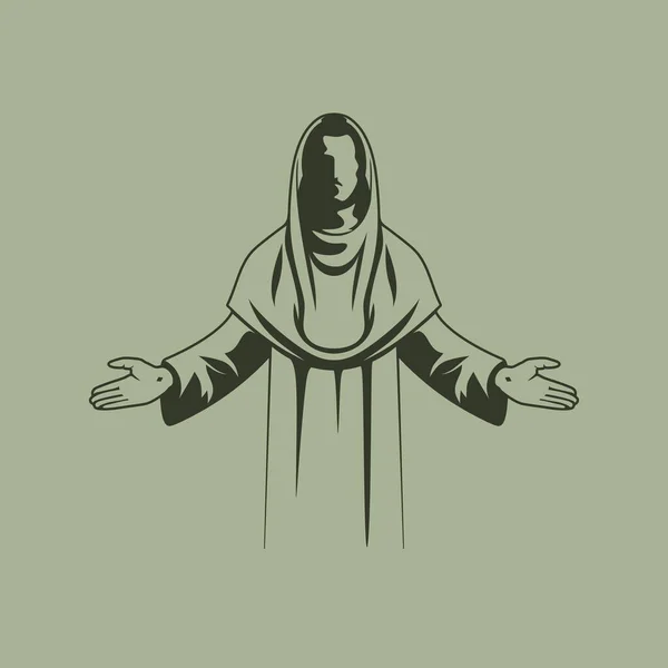 Illustration Vectorielle Pâques Ressuscité Seigneur Jésus Christ — Image vectorielle