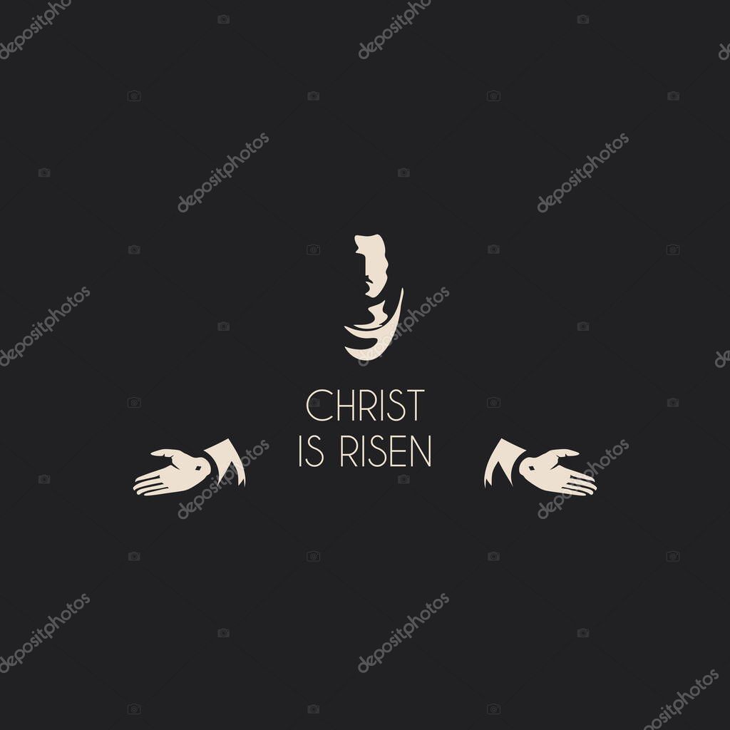 Easter vector illustration. Resurrected Lord Jesus Christ.