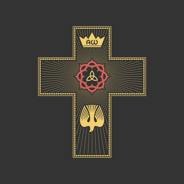 Jésus Christ Est Bon Berger Roi Univers — Image vectorielle