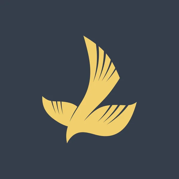 Colombe Est Symbole Paix Douceur Esprit Dieu Logo Oiseau — Image vectorielle